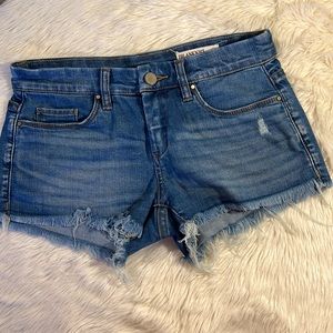Blank NYC Little Queenie Frayed Shorts, Size 26